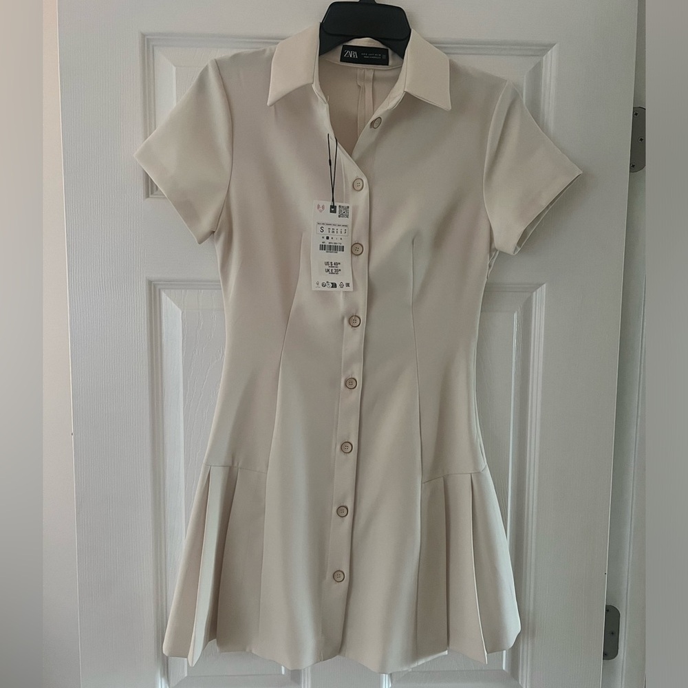 ZARA mini dress | ivory | small